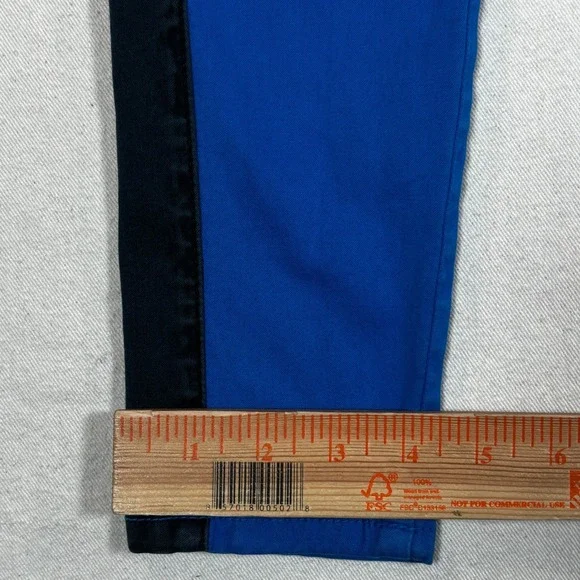 Current/Elliott The Rider Legging Electric Blue Two Tone Tuxedo Skinny Pants 26 - Picture 7 of 12